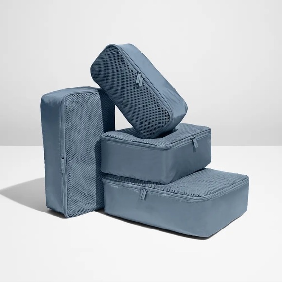 AWAY TRAVEL The Insider Packing Cubes in Coast Blue — set of 4 - Picture 1 of 6